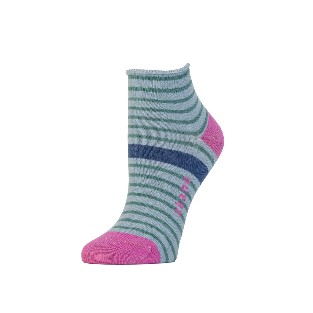 Zkano Ankle Medium Women's Rosette - Organic Cotton Socks Anklet - Dusk organic-socks-made-in-usa