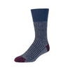Zkano Boot Socks Large Men's Cushioned Organic Cotton Boot Socks - Slub Effect / Denim Marl organic-socks-made-in-usa