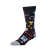 Zkano Crew Large Men's Organic Cotton Crew Socks - 90's Gamer / Black organic-socks-made-in-usa