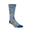 Zkano Crew Large Men's Organic Cotton Crew Socks - 90's Gamer / Graphite organic-socks-made-in-usa