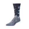 Zkano Crew Large Men's Organic Cotton Crew Socks - Frequent Flyer / Cosmos Grey organic-socks-made-in-usa