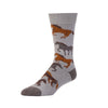 Zkano Crew Large Men's Organic Cotton Crew Socks - Stampede / Grey organic-socks-made-in-usa