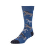 Zkano Crew Large Men's Organic Cotton Crew Socks - Stampede / Navy organic-socks-made-in-usa