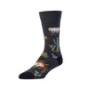 Zkano Crew Large Men's Organic Cotton Crew Socks - Wagoner / Charcoal organic-socks-made-in-usa