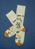 Zkano Crew Large Men's Organic Cotton Crew Socks - Wagoner / Sagebrush organic-socks-made-in-usa
