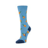 Zkano Crew Medium Forget Me Not - Organic Cotton Socks Crew - Sky Blue organic-socks-made-in-usa