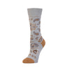 Zkano Crew Medium Women's Bandana - Organic Cotton Socks Crew - Heather organic-socks-made-in-usa