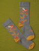 Zkano Crew Medium Women's Songbird - Organic Cotton Socks Crew - Ash Brown organic-socks-made-in-usa