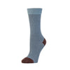 Zkano Crew Medium Women's Textured Herringbone - Organic Cotton Socks Crew - Dusk organic-socks-made-in-usa