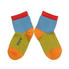 Zkano Kids Kids - Color block Organic Cotton Crew Socks - Sky organic-socks-made-in-usa