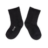 Zkano Kids Kids - Ribbed Organic Cotton Crew Socks - Black organic-socks-made-in-usa