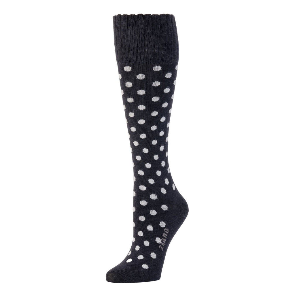 Zkano Knee High Medium Women's Betty - Organic Cotton Socks Knee High - Black organic-socks-made-in-usa