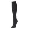 Zkano Knee High Pinstripe - Organic Cotton Socks Knee High Roll Top - Black organic-socks-made-in-usa