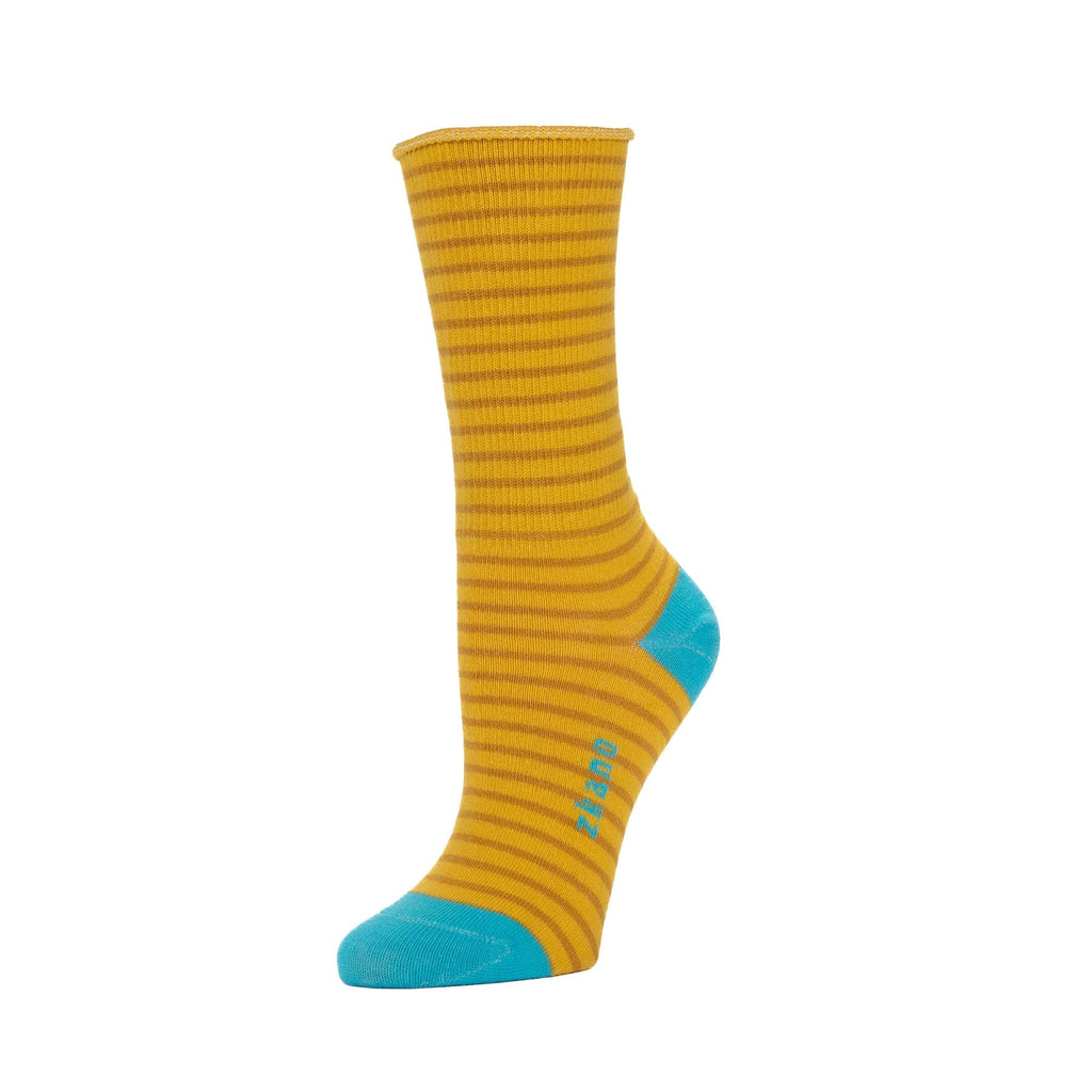 Zkano Roll Top Medium Rose - Organic Cotton Socks Roll Top - Golden hour organic-socks-made-in-usa